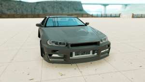 Nissan Skyline R34 для GTA San Andreas - вид спереди