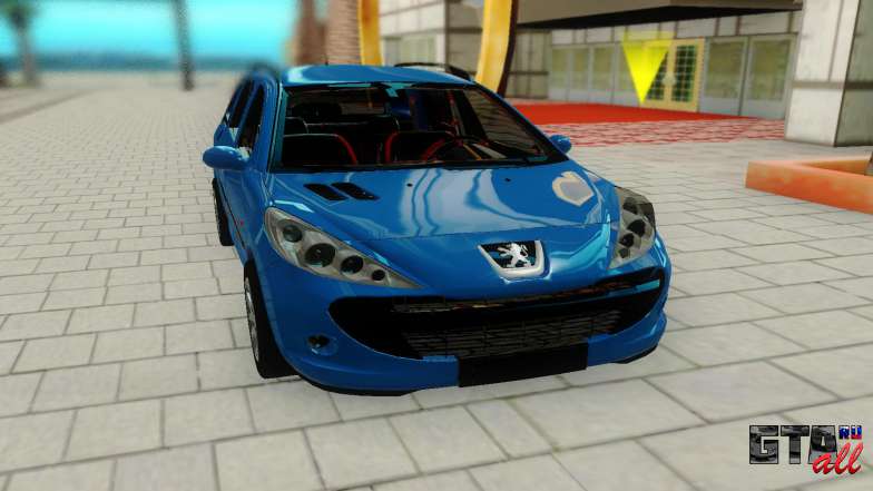 Peugeot 207 для GTA San Andreas - вид спереди