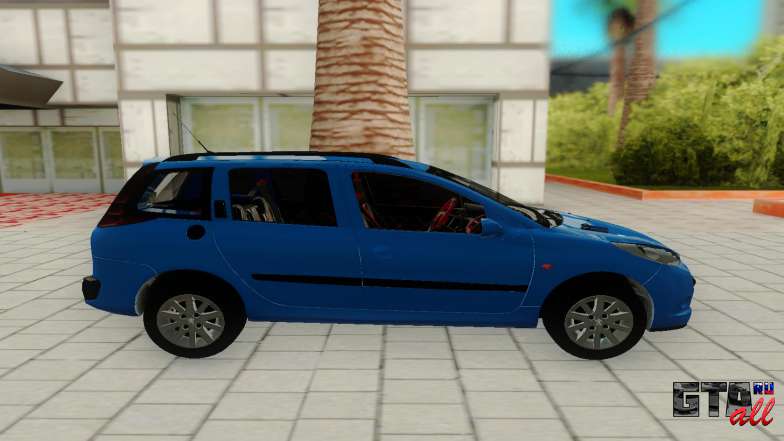 Peugeot 207 для GTA San Andreas - вид сбоку