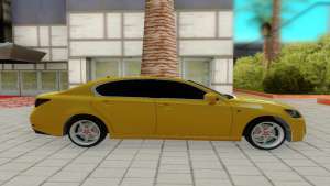 Lexus GS 350F для GTA San Andreas - вид сбоку