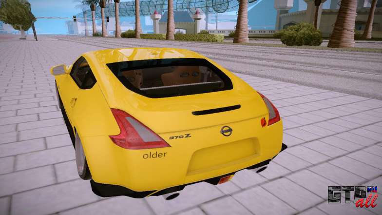 Nissan 370Z для GTA San Andreas - вид сзади