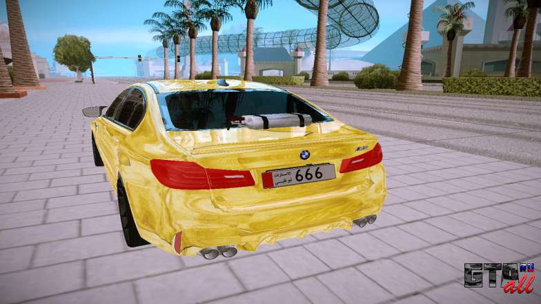 BMW M5 F90 для GTA San Andreas - вид сзади