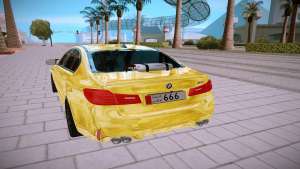 BMW M5 F90 для GTA San Andreas - вид сзади