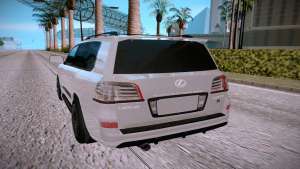 Lexus LX570 для GTA San Andreas - вид сзади