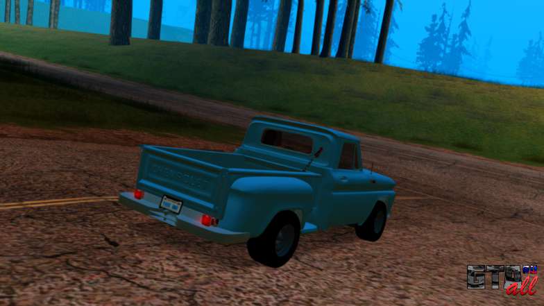 Chevrolet C10 Stepside Pickup 1965 для GTA San Andreas - вид сзади