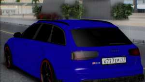 Audi RS6 для GTA San Andreas - вид сзади