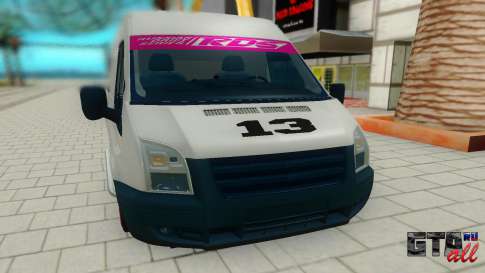 Ford Transit для GTA San Andreas - вид спереди