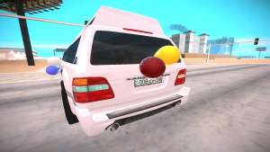 Toyota Land Cruiser 100 для GTA San Andreas - вид сзади