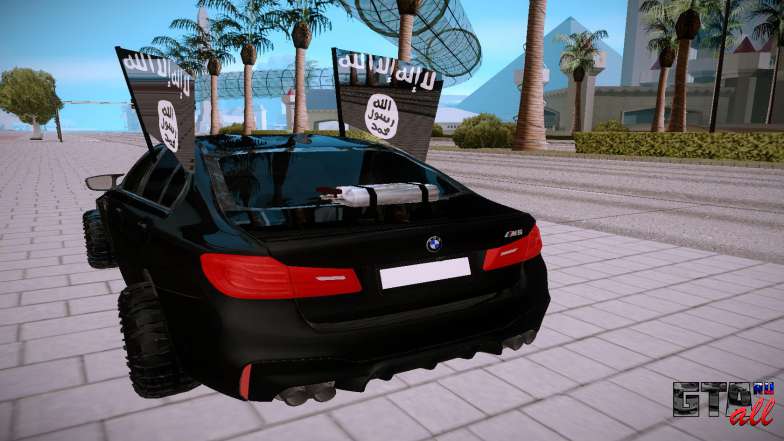 BMW M5 F90 для GTA San Andreas - вид сзади