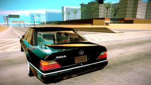 Mercedes-Benz E500 W124 1992 для GTA San Andreas - вид сзади