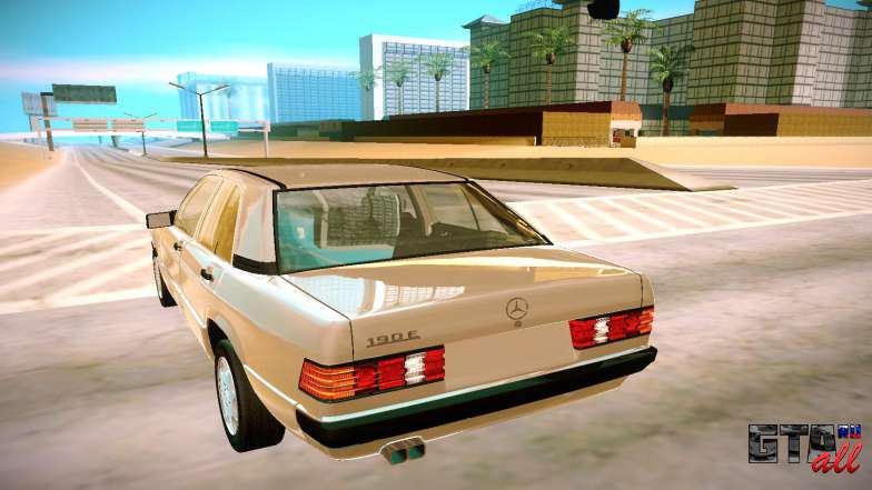 Mercedes-Benz W201 E190 для GTA San Andreas - вид сзади