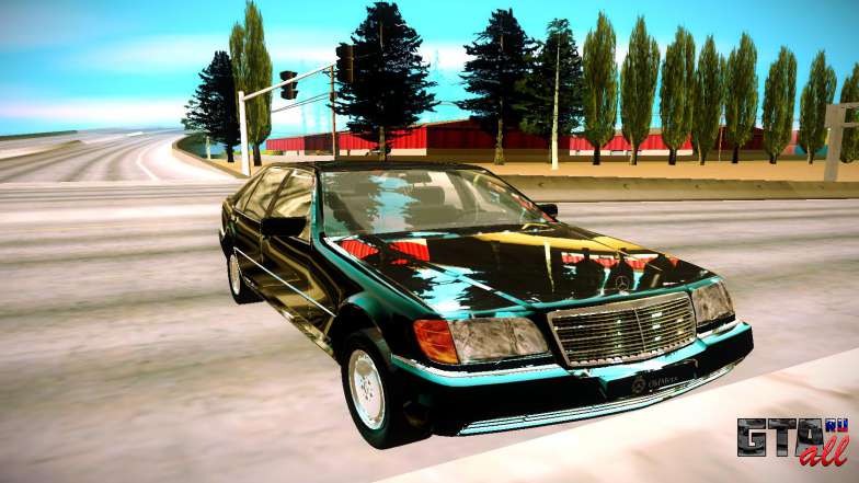 Mercedes-Benz W140 600SEL для GTA San Andreas - вид спереди