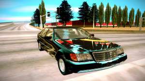 Mercedes-Benz W140 600SEL для GTA San Andreas - вид спереди