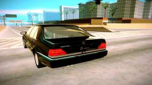 Mercedes-Benz W140 600SEL для GTA San Andreas - вид сзади