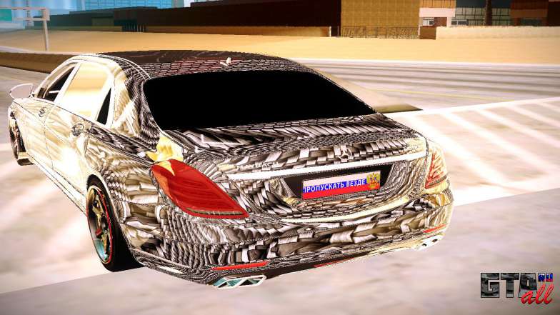 Mercedes-Benz S600 X222 для GTA San Andreas - вид сзади