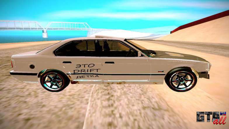 BMW E34 525 для GTA San Andreas - вид сбоку