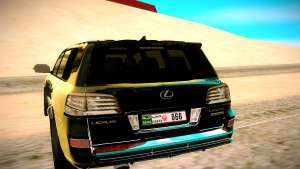 Lexus LX570 для GTA San Andreas - вид сзади