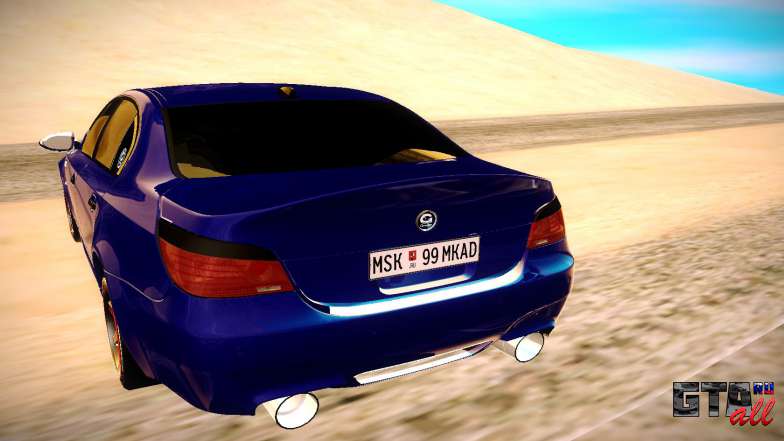 BMW M5 E60 для GTA San Andreas - вид сзади