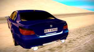 BMW M5 E60 для GTA San Andreas - вид сзади