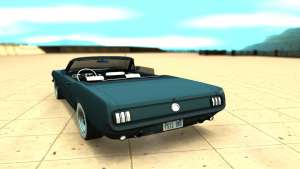 Ford Mustang Convertible для GTA San Andreas - вид сзади