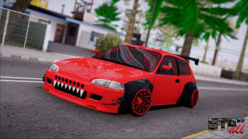 Honda Civic для GTA San Andreas - вид спереди