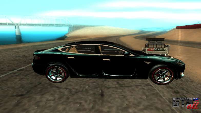 Tesla Model S для GTA San Andreas - вид сбоку