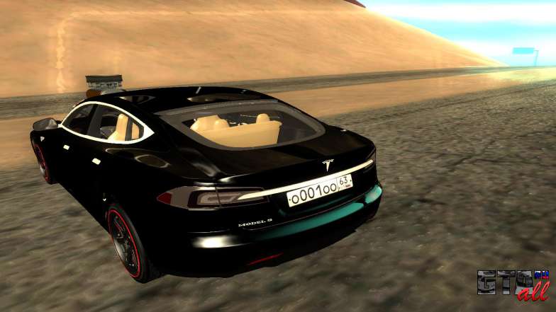 Tesla Model S для GTA San Andreas - вид сзади