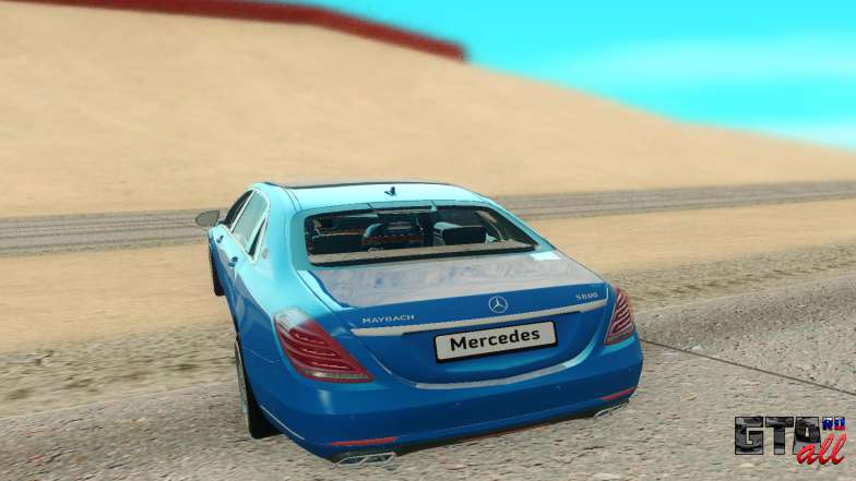 Mercedes-Benz W222 для GTA San Andreas - вид сзади