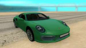 Porsche 911 Turbo для GTA San Andreas - вид спереди