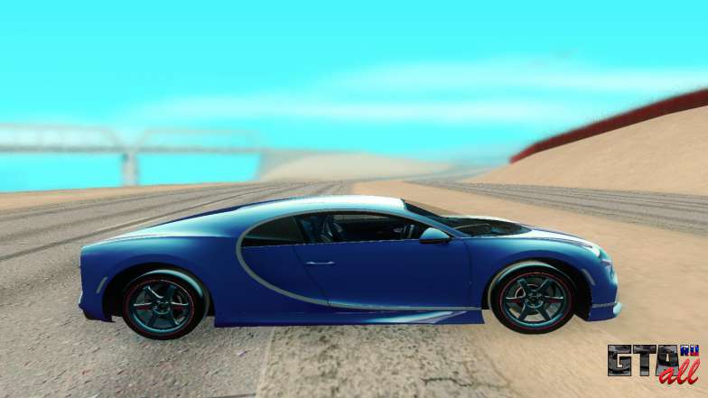 Bugatti Chiron для GTA San Andreas - вид сбоку