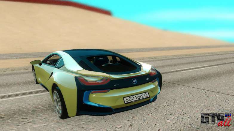 BMW i8 для GTA San Andreas - вид сзади