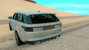 Land Rover Range Rover Sport для GTA San Andreas - вид сзади