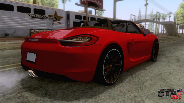 Porsche Boxster GTS 2016 для GTA San Andreas - вид сзади