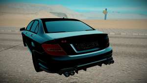 Mercedes-Benz C Class C63 AMG для GTA San Andreas - вид сзади