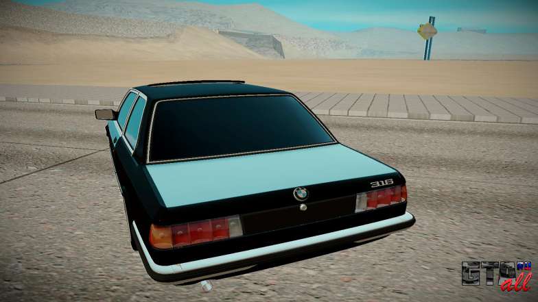 BMW E21 для GTA San Andreas - вид сзади