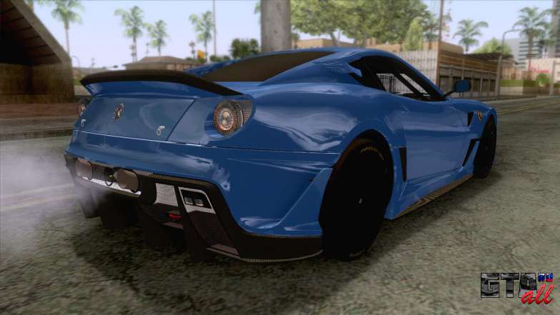 Ferrari GTO 599XX для GTA San Andreas - вид сзади