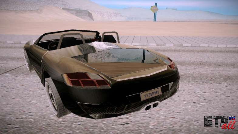 Ruf RK Spyder для GTA San Andreas - вид сзади